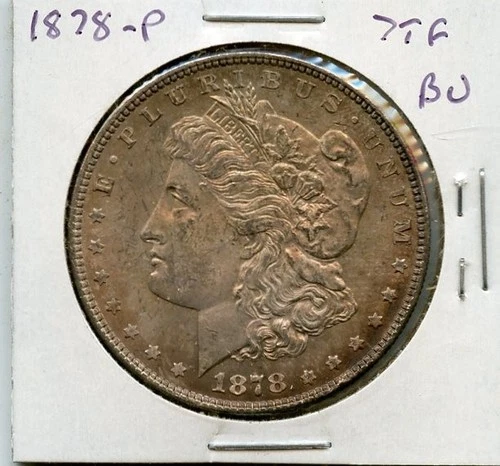 1878-P 7TF BU MORGAN SILVER DOLLAR COIN!!!