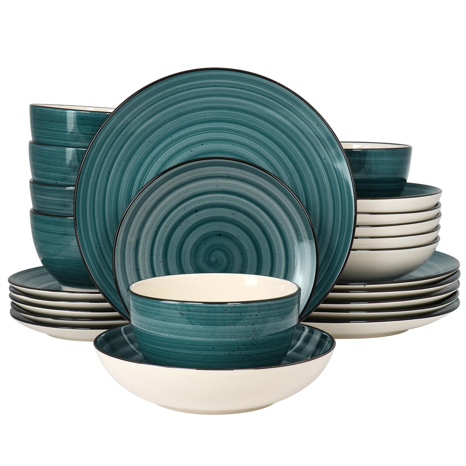 24 Piece Dark Green Elama