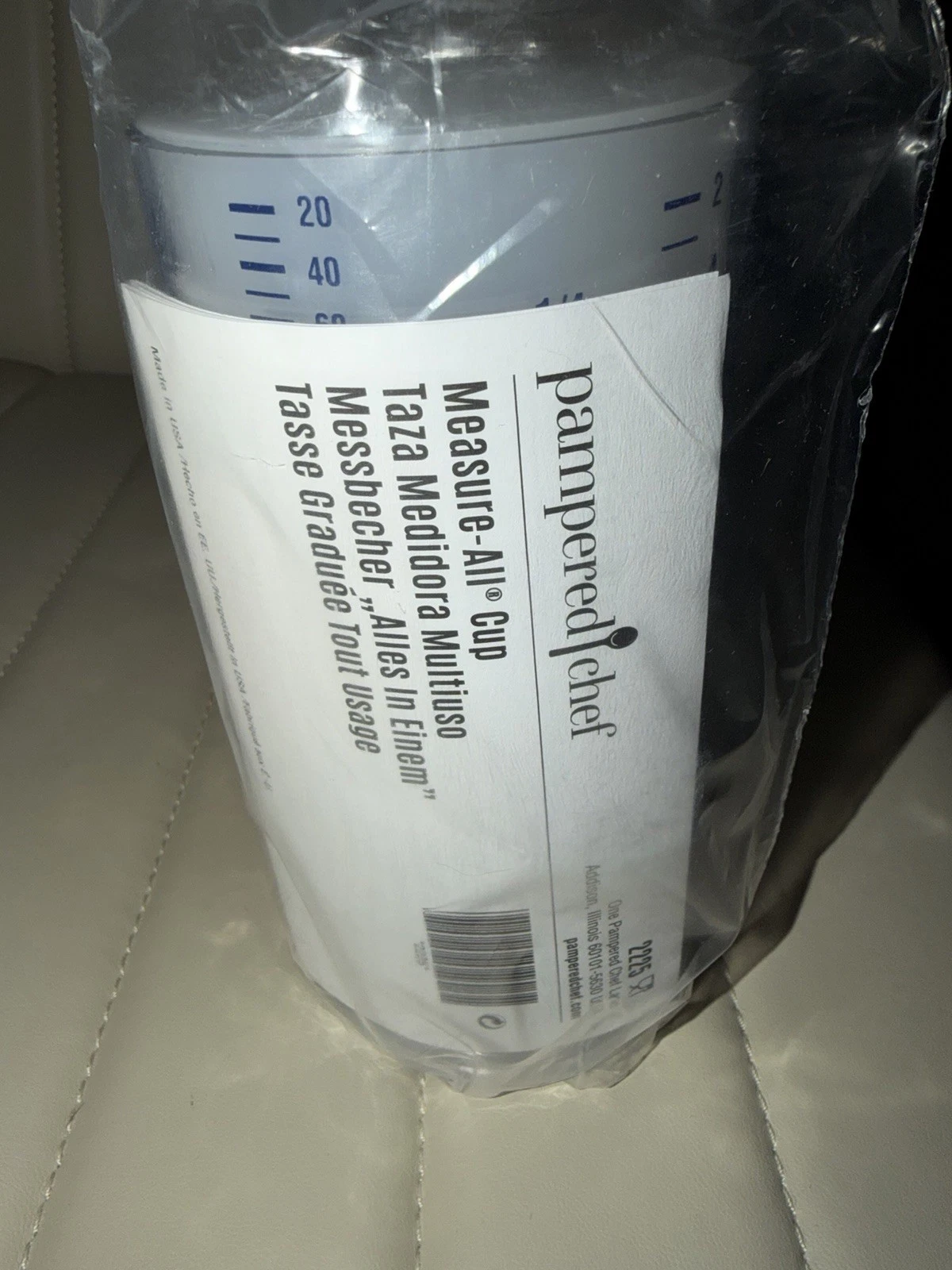 Pampered Chef Measure All Cup 2225 Adjustable Plunger Design, 2 Cup Capacity New