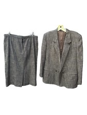 Vintage Hanny s Tailored Women s Skirt And Suit Coat Set Size 14 Petite