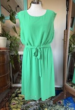 Emma & Michele Kelly Green Sleeveless Tie Dress Plus Size 2X