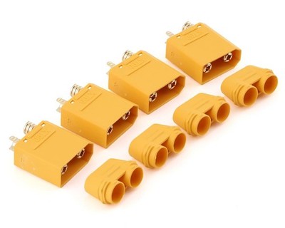 Maclan XT90 Connectors (4 Male) (Yellow) [MCL4113]