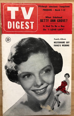 TV DIGEST Pittsburgh (TV Guide forerunner) March 7, 1953 Betty Ann Grove cover