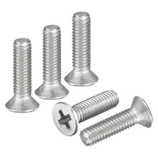 M3-0.5x10 Flat Head Machine Screws -100pcs -304 Stainless Steel -Silver