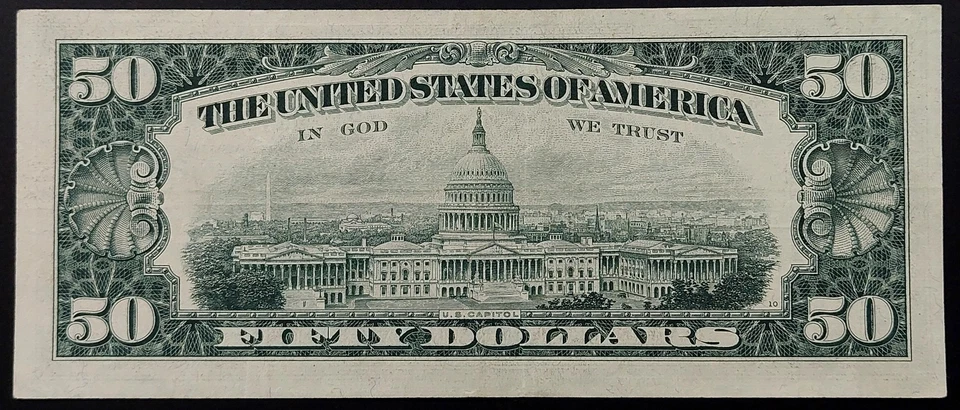 1969 $50 Federal Reserve Note, New York! AU! Fr# 2114 B. - Image 4 of 4