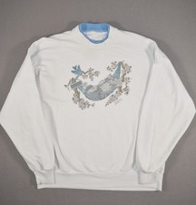Vintage Cat Sweatshirt Womens XL Morning Sun Crewneck Pullover Hammock