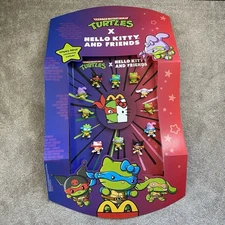 2025 McDonald's Happy Meal TMNT x Hello Kitty PROMO Display Set 12 Ninja Turtles