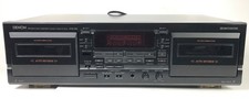 Denon DRW-585 Precision Audio Dual Tape Deck Tested Working Good Condition