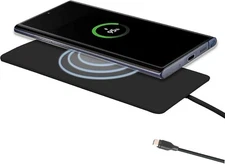 IJS Ultra Slim Wireless Charger, Up to 15W Max Fast Charging Pad, Black 