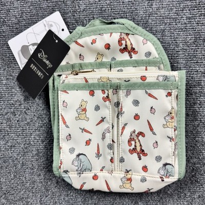NEW Disney Winnie The Pooh Veggies Allover Print Mini Backpack Insert Organizer