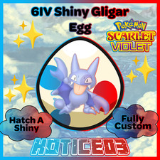 GLIGAR ✨ SHINY 6IV EGG ✨ Pokemon SCARLET and VIOLET - TEAL MASK lv1 Egg Moves