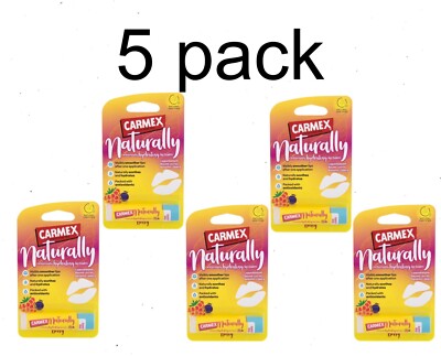 5 x LIP BALM CARMEX NATURALLY BERRY, 4.25 g