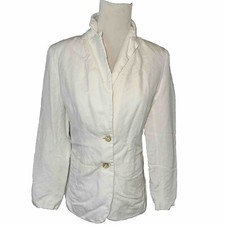 A New Day White Linen Blazer 2