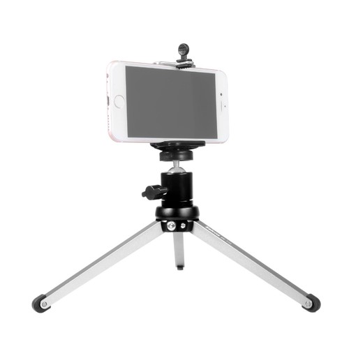 Portable Mini Travel Tabletop Camera Smartphone Tripod Stand w/ Ballhead & Clip - Picture 2 of 9