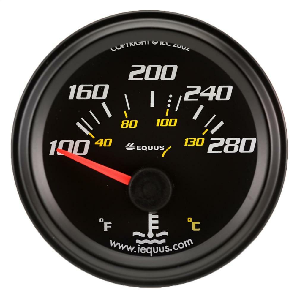 Equus 6262 2" Electrical Water Temperature Gauge, Black eBay