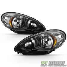 Black 2006-2010 Chrysler PT Cruiser Headlights Headlamps Aftermarket Left+Right