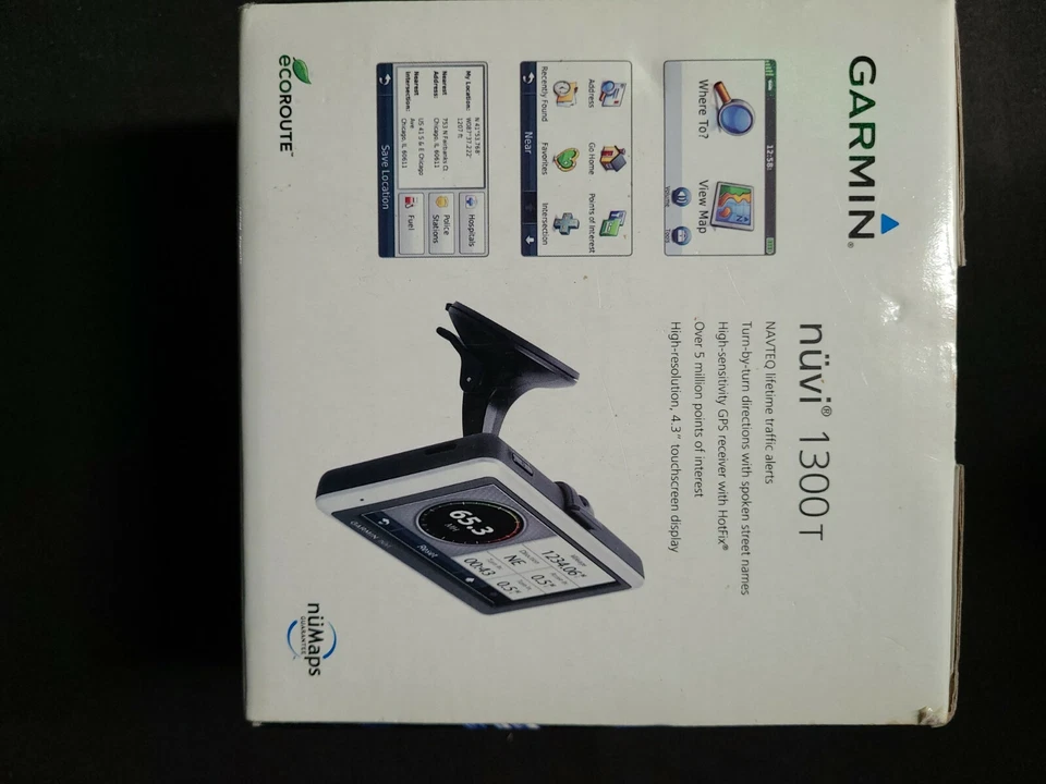 Garmin Nuvi 1300T Ultra-Thin GPS Navigator Widescreen Display . - Image 2 of 3