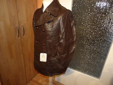 Kutscherjacke Hafa Lederjacke 30er-40er Jahre Armee Militär U-Boot-Jacke Gr. 48