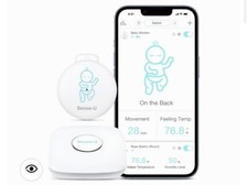 Sense-U Baby Monitor 3: Breathing Movement, Temperature, Rollover, from Anywhere
