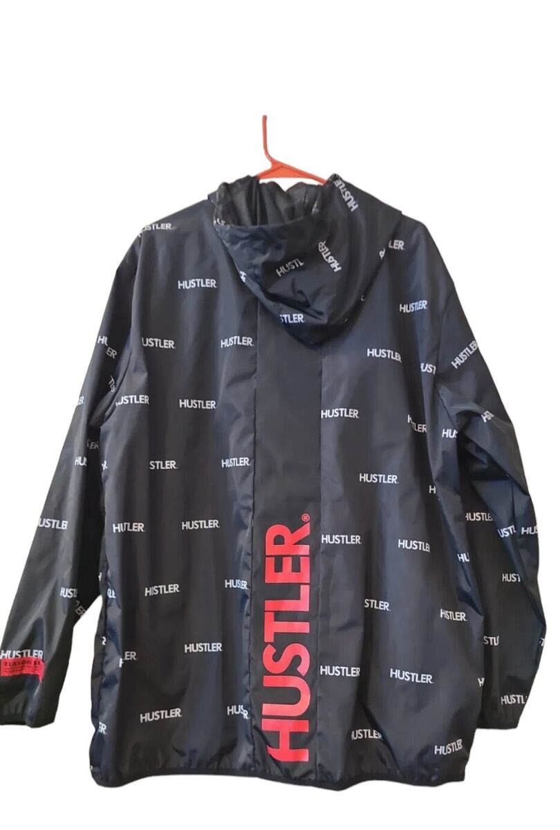 HUSTLER Reason Jacket XL BLACK NWOT Windbreaker Limited HUSTLER Reason Jacket XL BLACK NWOT Windbreaker Limited