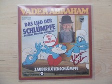 Vader Abraham autograph signed 18x18 cm single "The Song of the Smurfs"