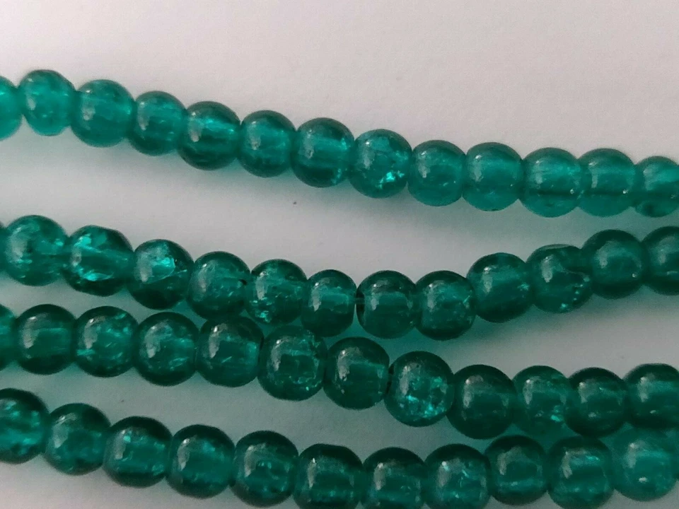 CRACKLE CRISTAL CUENTAS ESPACIADORES DIJES FABRICACIÓN DE JOYAS 8 MM (400 PIEZAS)  Foto 2 de 4