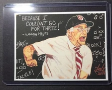 Ohio State Buckeyes Woody Hayes Sketch Card STICKER Print Artist Tony Keaton