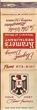 KRAMER’S Restaurant Peoria Illinois Vintage Front-Strike Matchbook Cover B-1800