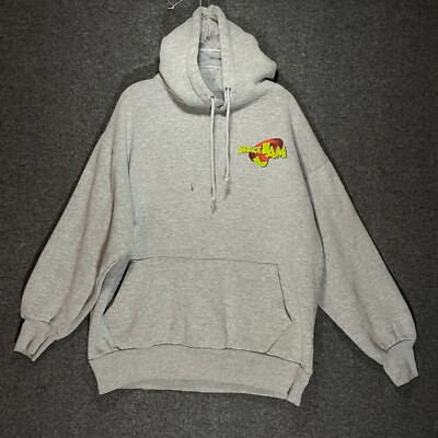 Life Authentic Apparel Space Jam Looney Tunes Cartoons GRAY Hoodie Size Large L