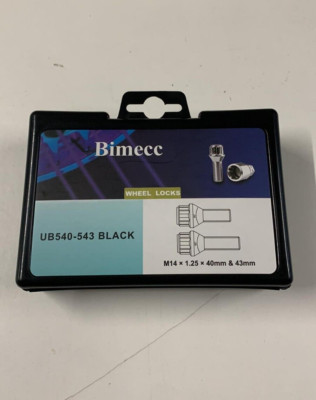 ALLOY WHEEL LOCKING BOLTS BIMECC M14X1.25 40mm 43mm Split set