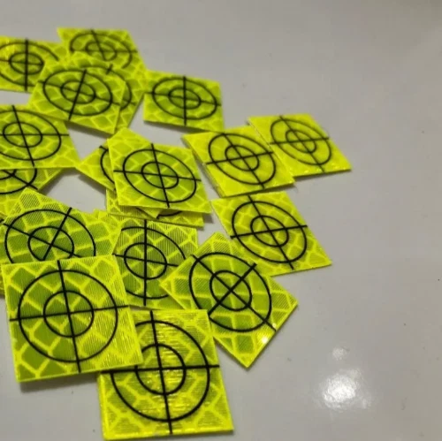 PRECISE Pack of 30 Retro Yellow Targets 50x50 mm Adhesive For Total Stations EDM