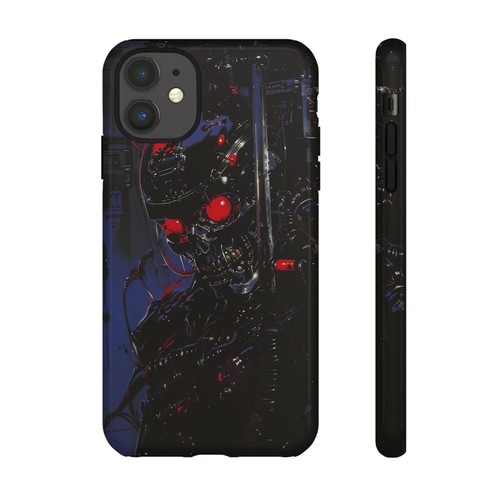 Phone Ink - Tough Case for iPhone Galaxy Pixel - Dark Cyborg Skull Android Robot - Picture 85 of 179