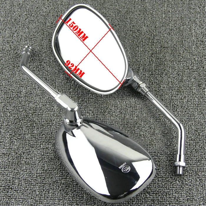 Espejo retrovisor lateral cromado para Yamaha SRX250 SRX400 SRX600 XV250 V-Star 250 Foto 4 de 4