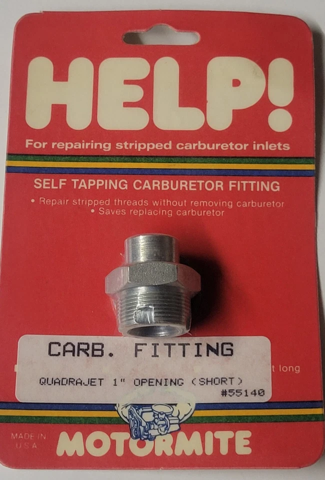 Carburador autorroscante de 1" entrada de combustible rosca derivación 3/8" línea de combustible Q Jet Foto 4 de 4