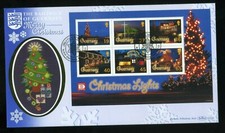 2001  GUERNSEY   Christmas Lights M/S     BENHAM  Cover