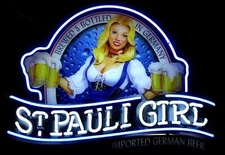 St-Pauli Girl Bier Imported Beer Neon Light Sign Lamp Bar Wall Decor 24"x20"