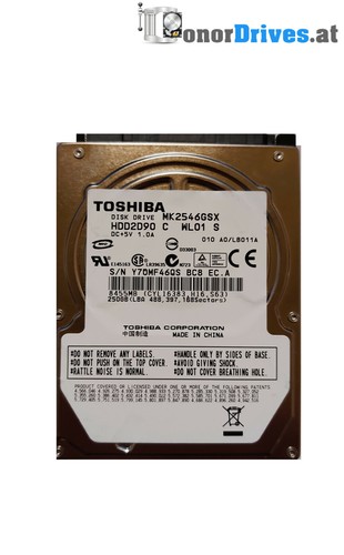 Toshiba - HDD2D90 - MK2546GSX - 250 GB  - SATA  - Pcb. G002217A Rev.*