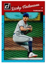 2023 Panini Donruss Baseball Carolina Blue Retro Ricky Tiedemann #249 Blue Jays