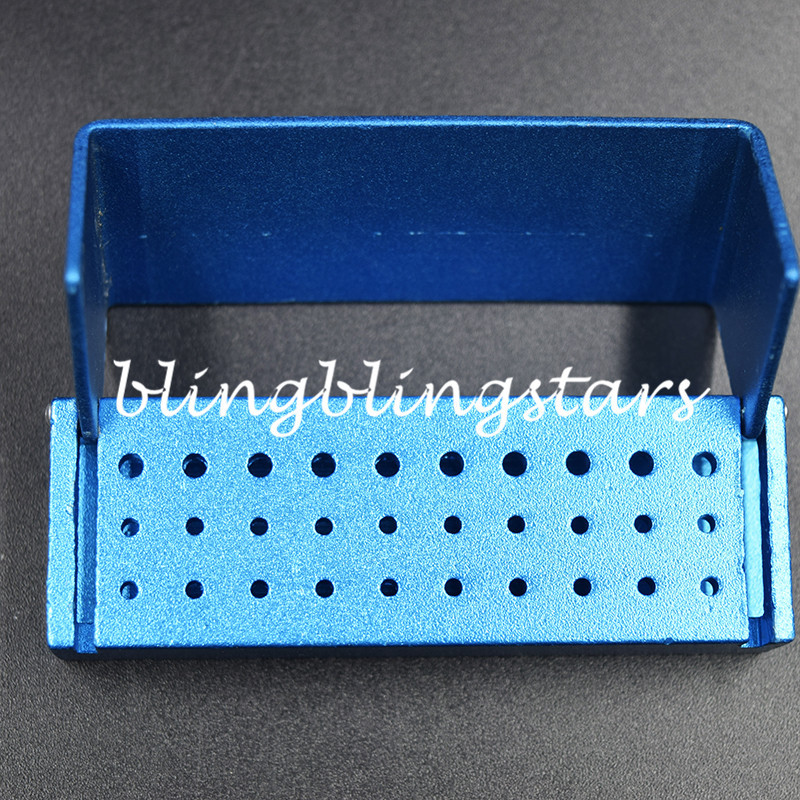 Bloc Porte-fraises Dentaires En Aluminium - 30 Trous - Stérilisable En Autoclave - Neuf