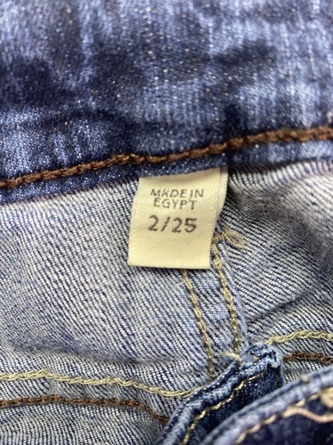 NW Vintage America Womens Size 2/25 Medium Wash Mid Rise Flap Pocket Crop Jeans - Picture 5 of 6