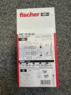 Fischer Bolzenanker FBZ 12/10 A4, 543412 20 Stück