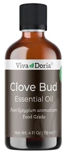 Viva Doria Pure Clove Bud Essential Oil, Food Grade, 4 Fl oz