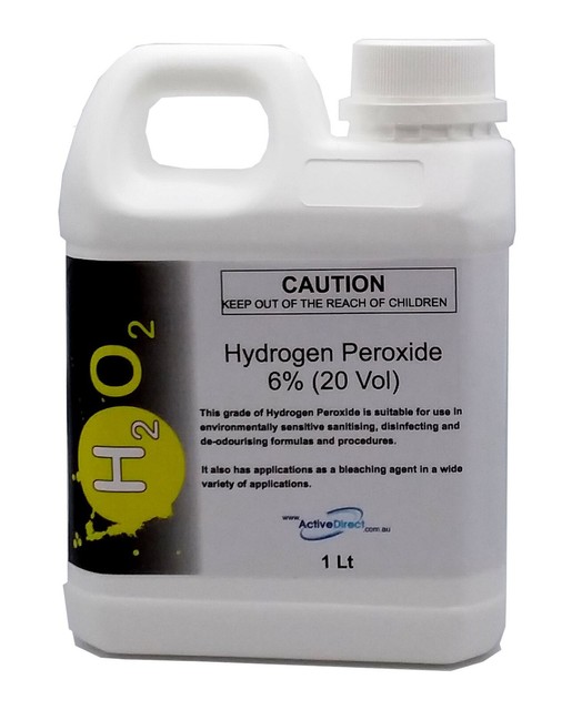 Hydrogen Peroxide 6% Technical Grade H202 1Lt 1 Litre 20 Vol Economical in use Hydrogen Peroxide 6% Technical Grade H202 1Lt 1 Litre 20 Vol Economical in use
