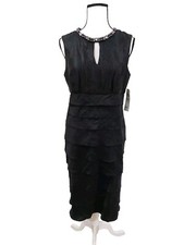 New/London Times/Women's Dress/Sz.12/Black/Cocktail/Formal/Evening/Ruffle/