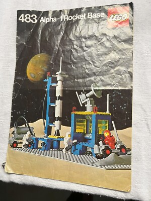 LEGO VINTAGE SPACE #483 ALPHA-1 ROCKET BASE 1978 100% COMPLETE