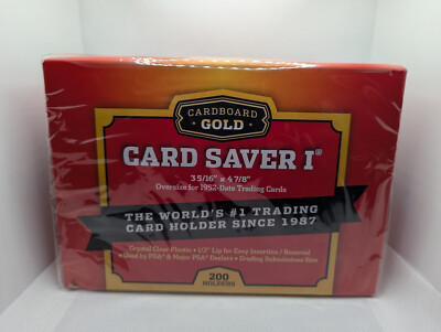 Cardboard Gold Card Saver 1 Holder - 200 Count - Approved by PSA