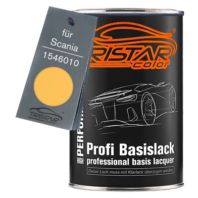 Autolack Dose spritzfertig für Scania 1546010 Savannah Yellow Basislack 1,0L