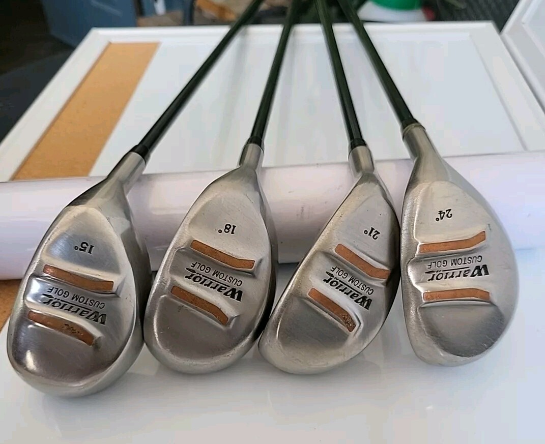 Juego de híbridos personalizados Warrior 15°- 18°- 21°- 24° con ejes de grafito Warrior diestro