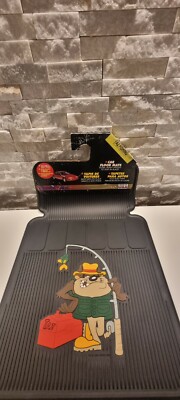 PlastiColor Car Floormat Vintage Looney Tunes Taz Fishing 1996 Made in USA RARE