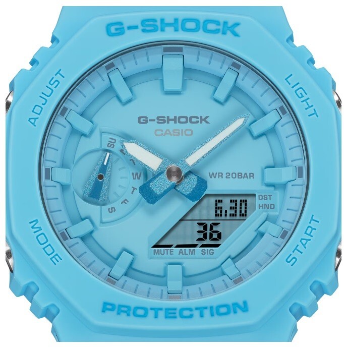 Casio G-Shock GA-2100-2A2 Carbon Core Guard Blue Analog Digital